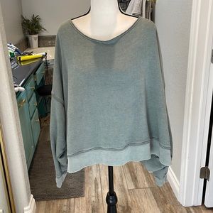 Aerie oversize green sweatshirt, size xl